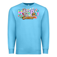 Ocean Blue Happy Easter Premium Sweatshirt - CowhideDigitalArt