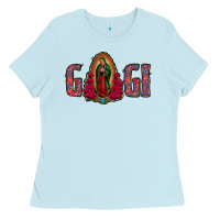 Baby Blue Gigi Lady Of Guadalupe Ladies Tee - Jasminsmagicworld