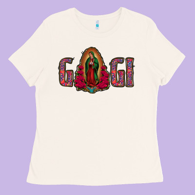 Gigi Lady Of Guadalupe Ladies Tee Designed By Jasminsmagicworld