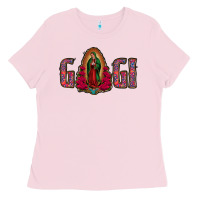 Bubblegum Pink Gigi Lady Of Guadalupe Ladies Tee - Jasminsmagicworld