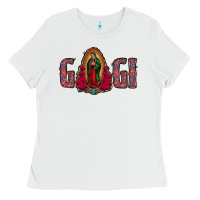 White Gigi Lady Of Guadalupe Ladies Tee - Jasminsmagicworld