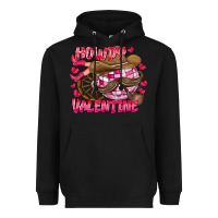 Black Howdy Valentine Heavyweight Hoodie - CowhideDigitalArt