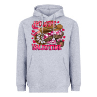 Heather Grey Howdy Valentine Heavyweight Hoodie - CowhideDigitalArt