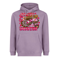 Lavender Howdy Valentine Heavyweight Hoodie - CowhideDigitalArt