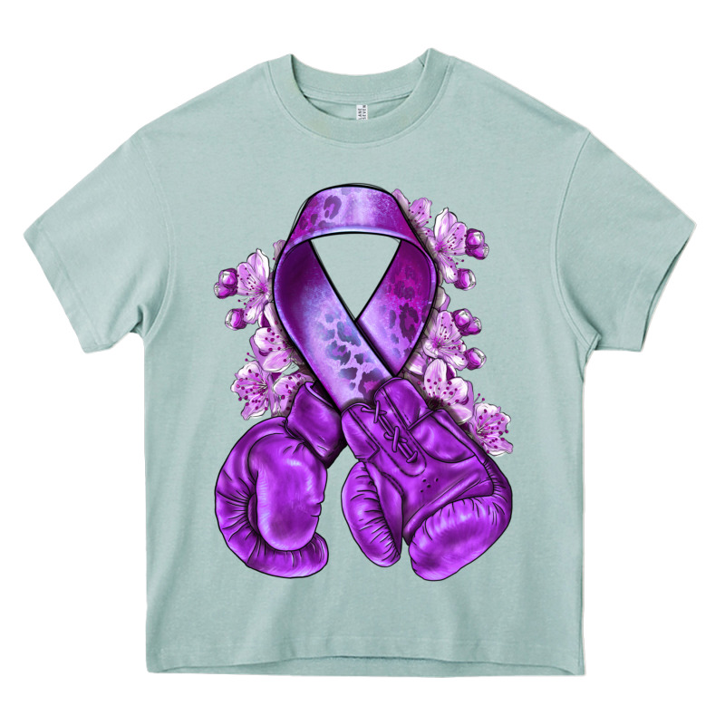 Domestic Violence Warrior Purple Ribbon Heavy Core Tee by NancyCooperArtShop | Teevron