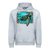 Heather Grey sea turtle with background Urban Hoodie - Artiststas