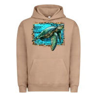 Pigment Burro sea turtle with background Urban Hoodie - Artiststas