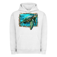 Pigment Lunar Rock sea turtle with background Urban Hoodie - Artiststas