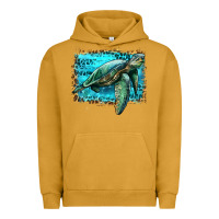 Pigment Peanut Butter sea turtle with background Urban Hoodie - Artiststas