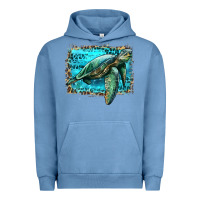 Sea Turtle With Background Urban Hoodie | Teevron