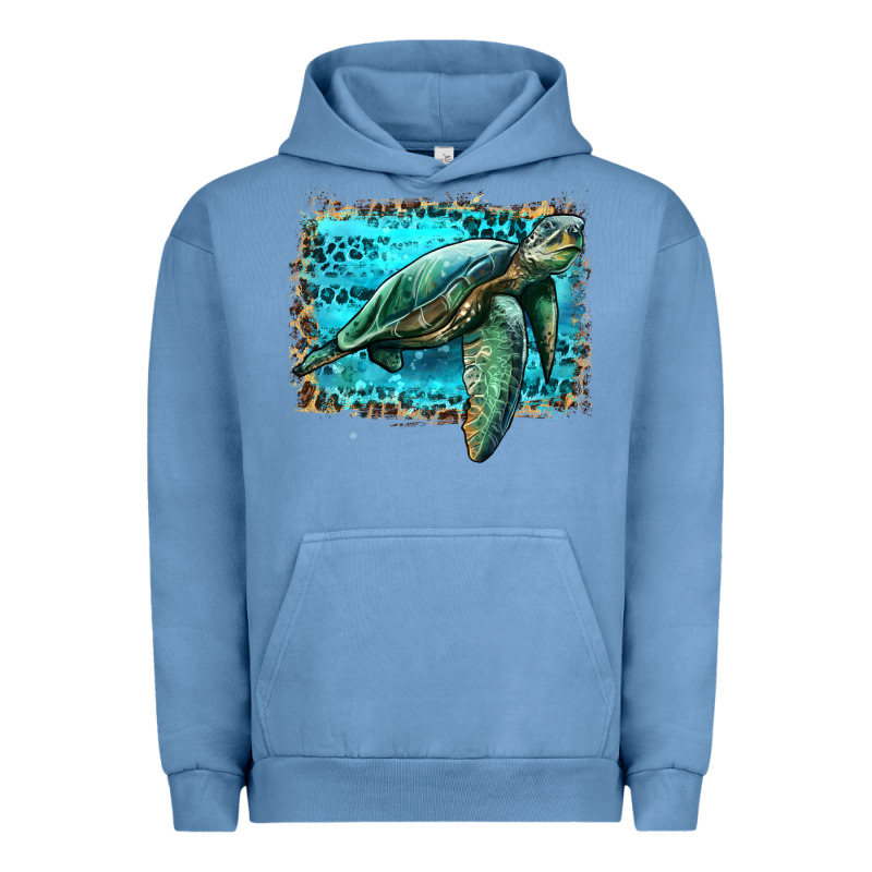 Sea Turtle With Background Urban Hoodie by Artiststas | Teevron