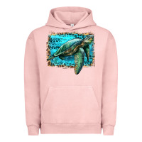 Pigment Salmon sea turtle with background Urban Hoodie - Artiststas