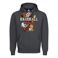 Smoke baseball mama Zipper Hoodie - FaDigitalArtStudio