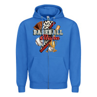 True Royal baseball mama Zipper Hoodie - FaDigitalArtStudio
