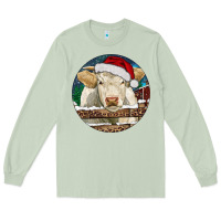Matcha Charolais Cow Christmas Long Sleeve Tee - RanaPortraitStore