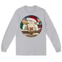 Moon Dust Charolais Cow Christmas Long Sleeve Tee - RanaPortraitStore