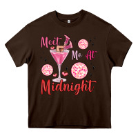 Chocolate Brown meet me at midnight Heavy Core Tee - MaliasSmallBusiness