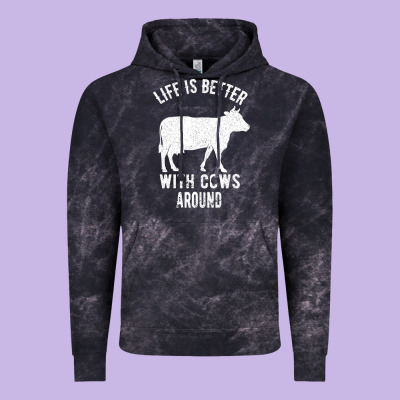 Life Is Better With Cows Around Vintage Hoodie Designed By Bettercallsaul