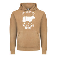 Vintage Camel Life Is Better With Cows Around Vintage Hoodie - Bettercallsaul
