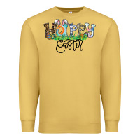 Antique Gold Happy Easter Premium Sweatshirt - CowhideDigitalArt