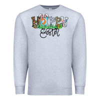 Heather Grey Happy Easter Premium Sweatshirt - CowhideDigitalArt