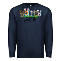 Navy Happy Easter Premium Sweatshirt - CowhideDigitalArt