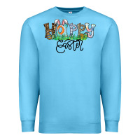 Ocean Blue Happy Easter Premium Sweatshirt - CowhideDigitalArt