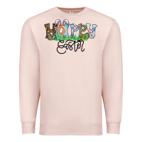Pale Pink Happy Easter Premium Sweatshirt - CowhideDigitalArt