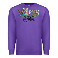 Purple Happy Easter Premium Sweatshirt - CowhideDigitalArt