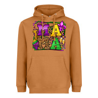 Meerkat Mardi Gras leopard frame mama Mother's Day Heavyweight Hoodie - LillyAllenDesigns