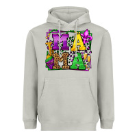 Moon Dust Mardi Gras leopard frame mama Mother's Day Heavyweight Hoodie - LillyAllenDesigns