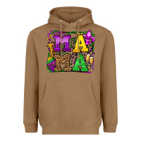 Toasted Coconut Mardi Gras leopard frame mama Mother's Day Heavyweight Hoodie - LillyAllenDesigns