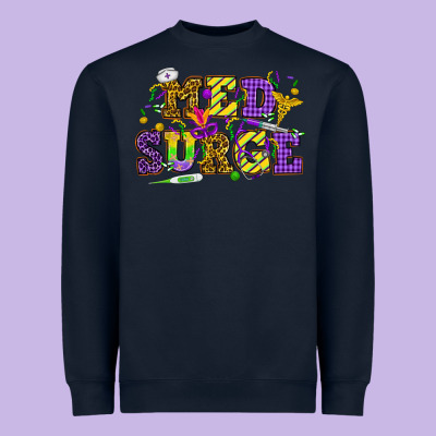 Mardi Gras Med Surge Heavyweight Sweatshirt Designed By Howdyjamesfarm