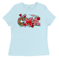 Baby Blue valentines day cna Ladies Tee - NancyCooperArtShop