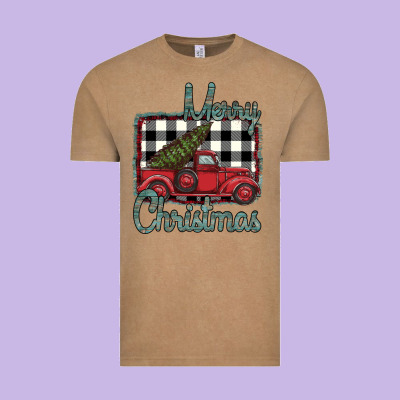 Merry Christmas Truck Vintage Tee Designed By Bettercallsaul