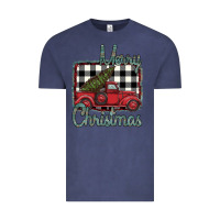 Vintage Denim Merry Christmas Truck Vintage Tee - Bettercallsaul