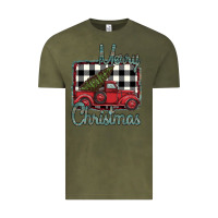 Vintage Olive Merry Christmas Truck Vintage Tee - Bettercallsaul