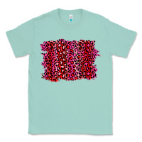 Seafoam pink leopard background Classic Tee - RanaPortraitStore