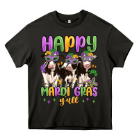 Asphalt happy mardi gras y'all Heavy Core Tee - MaliasSmallBusiness