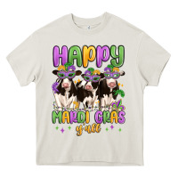 Cream happy mardi gras y'all Heavy Core Tee - MaliasSmallBusiness