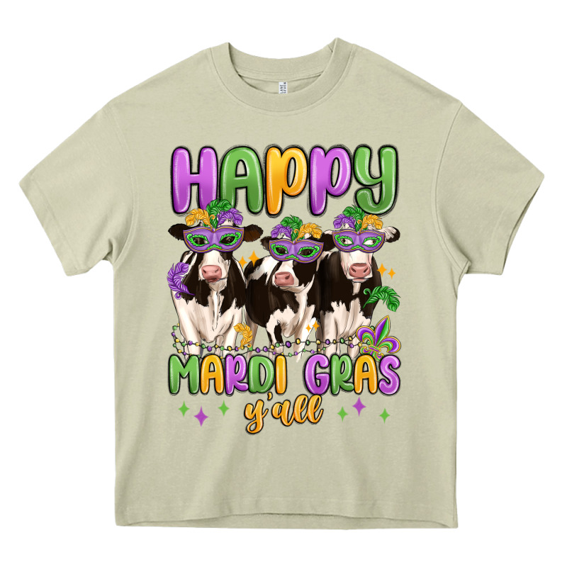 Happy Mardi Gras Y'all Heavy Core Tee by MaliasSmallBusiness | Teevron