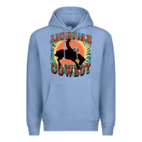 Colony Blue American cowboy Premium Hoodie - FaDigitalArtStudio