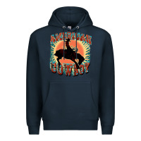 Navy American cowboy Premium Hoodie - FaDigitalArtStudio