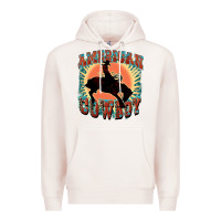 Pale Pink American cowboy Premium Hoodie - FaDigitalArtStudio