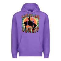 Purple American cowboy Premium Hoodie - FaDigitalArtStudio
