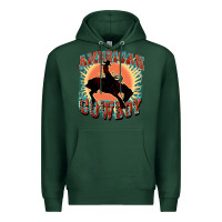 Sports Green American cowboy Premium Hoodie - FaDigitalArtStudio