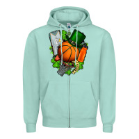 Seafoam St. Patrick's Day Basketball Zipper Hoodie - FaDigitalArtStudio