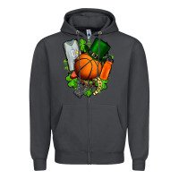 Smoke St. Patrick's Day Basketball Zipper Hoodie - FaDigitalArtStudio