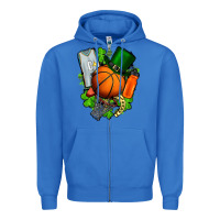 True Royal St. Patrick's Day Basketball Zipper Hoodie - FaDigitalArtStudio