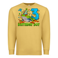 Antique Gold birthday boy frog age 3 Premium Sweatshirt - LillyAllenDesigns
